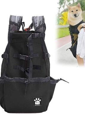 Woolala Black Dog Backpack